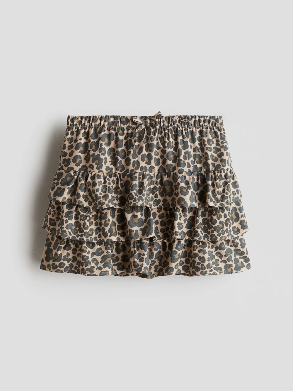 H&M Girls Leopard Print Ruffle Skirt